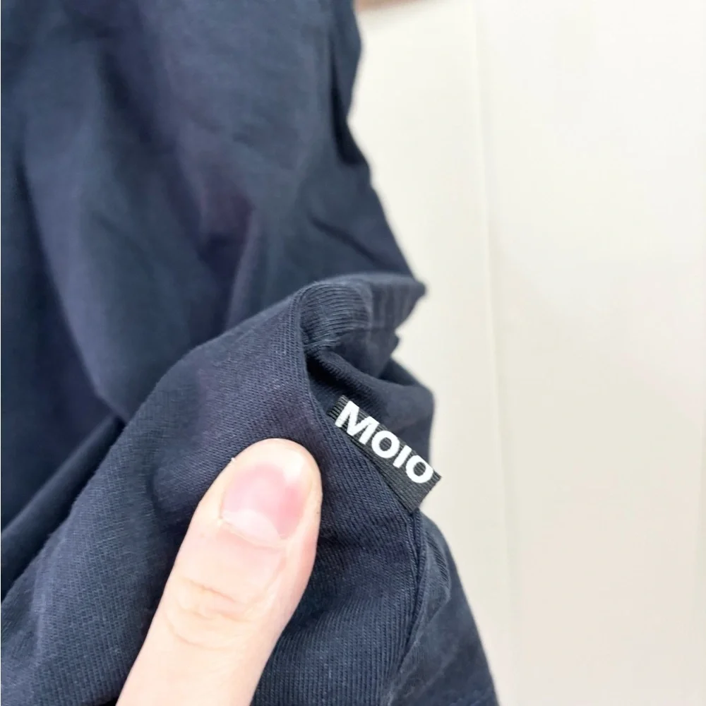Molo navy blue t shirt unisex organic cotton graphic size 7